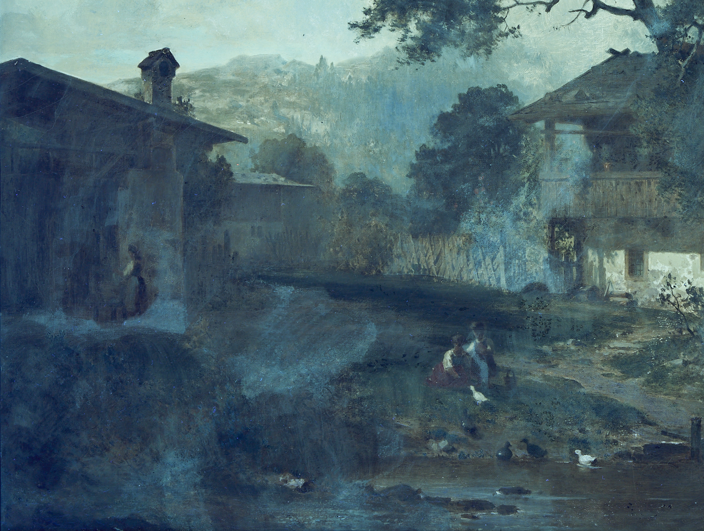 Lot 125: Arnold Meerman O/C Farm Scene