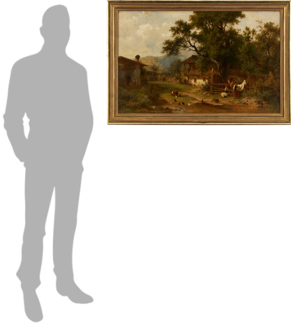 Lot 125: Arnold Meerman O/C Farm Scene