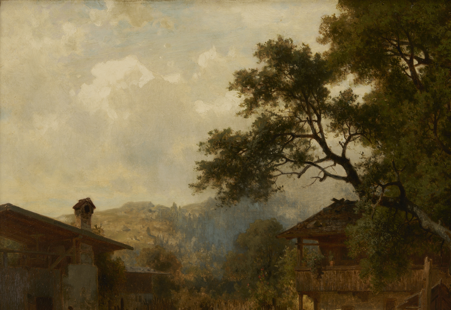 Lot 125: Arnold Meerman O/C Farm Scene