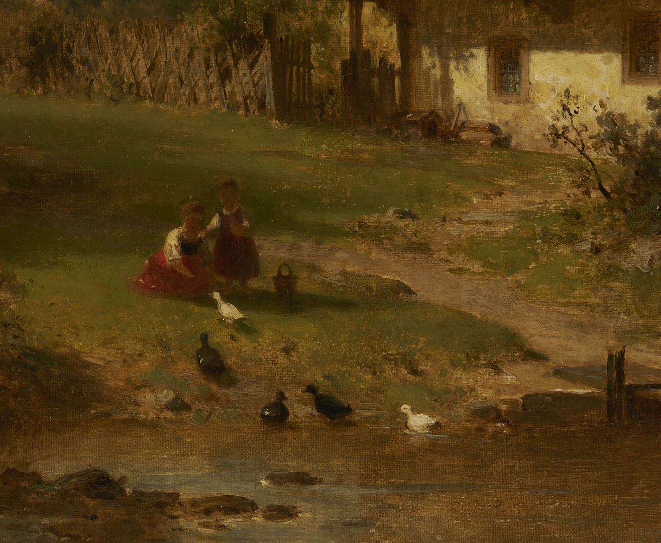 Lot 125: Arnold Meerman O/C Farm Scene