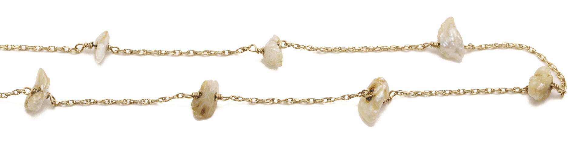 Lot 1267: 5 Pcs. Freshwater Pearl & Gold Jewelry