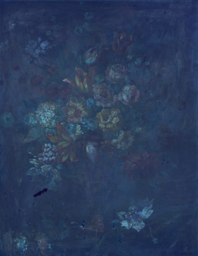 Lot 126: 2 Continental School O/C Floral Still Life Paintings, Early Carrig-Rohane Frame