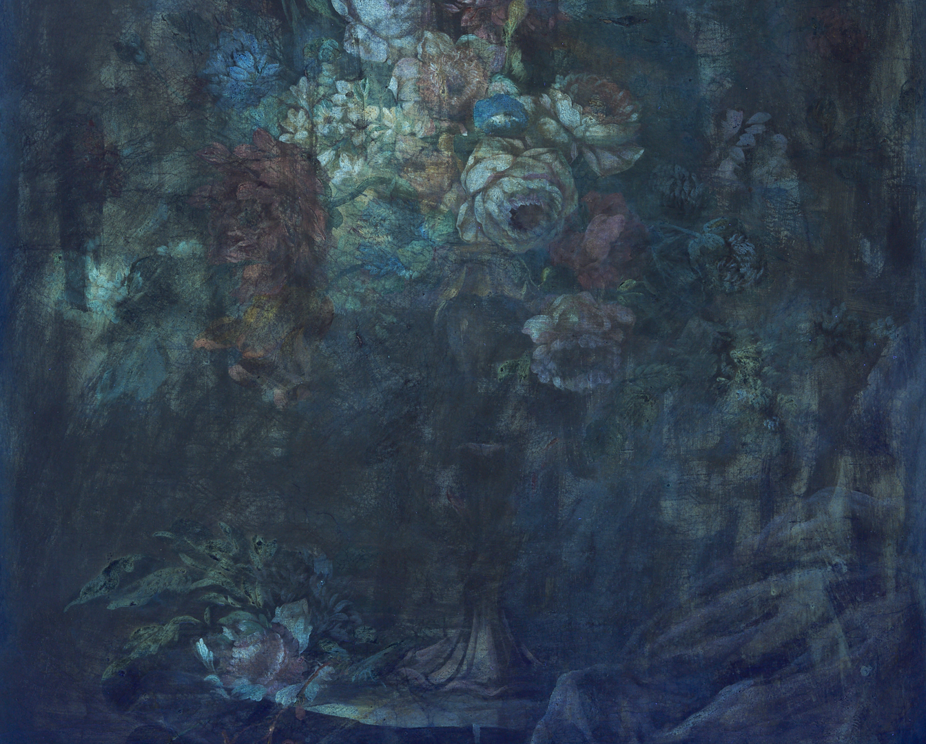 Lot 126: 2 Continental School O/C Floral Still Life Paintings, Early Carrig-Rohane Frame