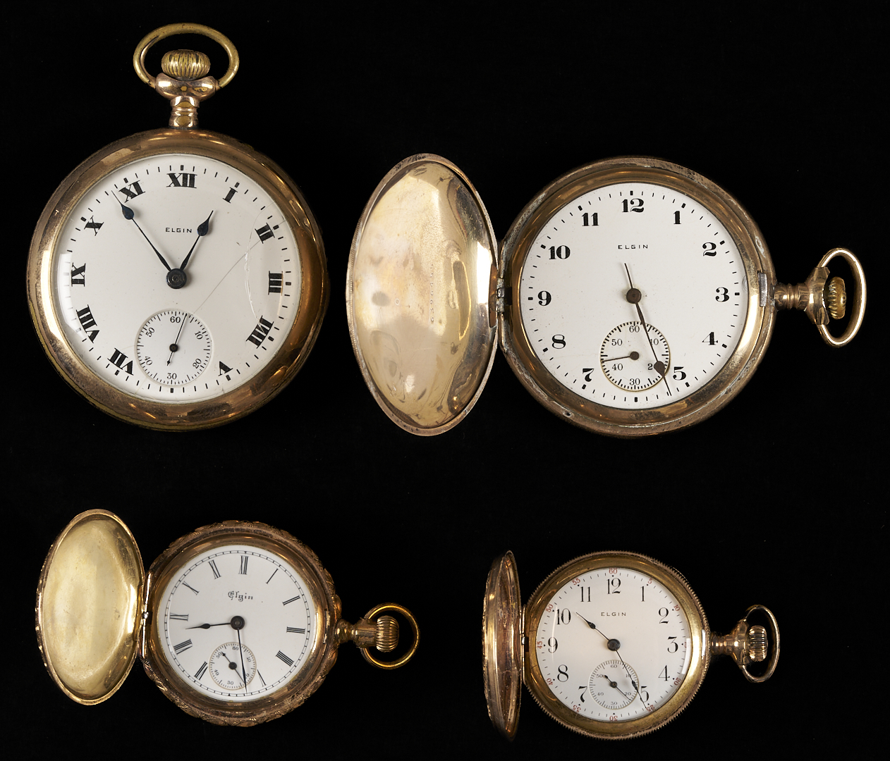 Lot 1275: 7 Elgin Pocket Watches
