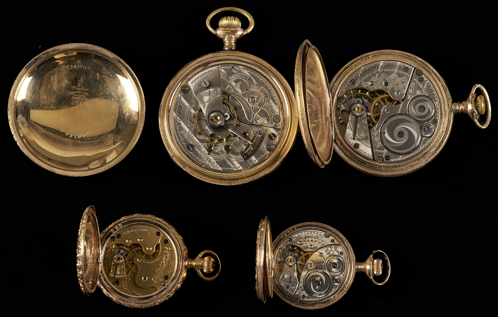 Lot 1275: 7 Elgin Pocket Watches