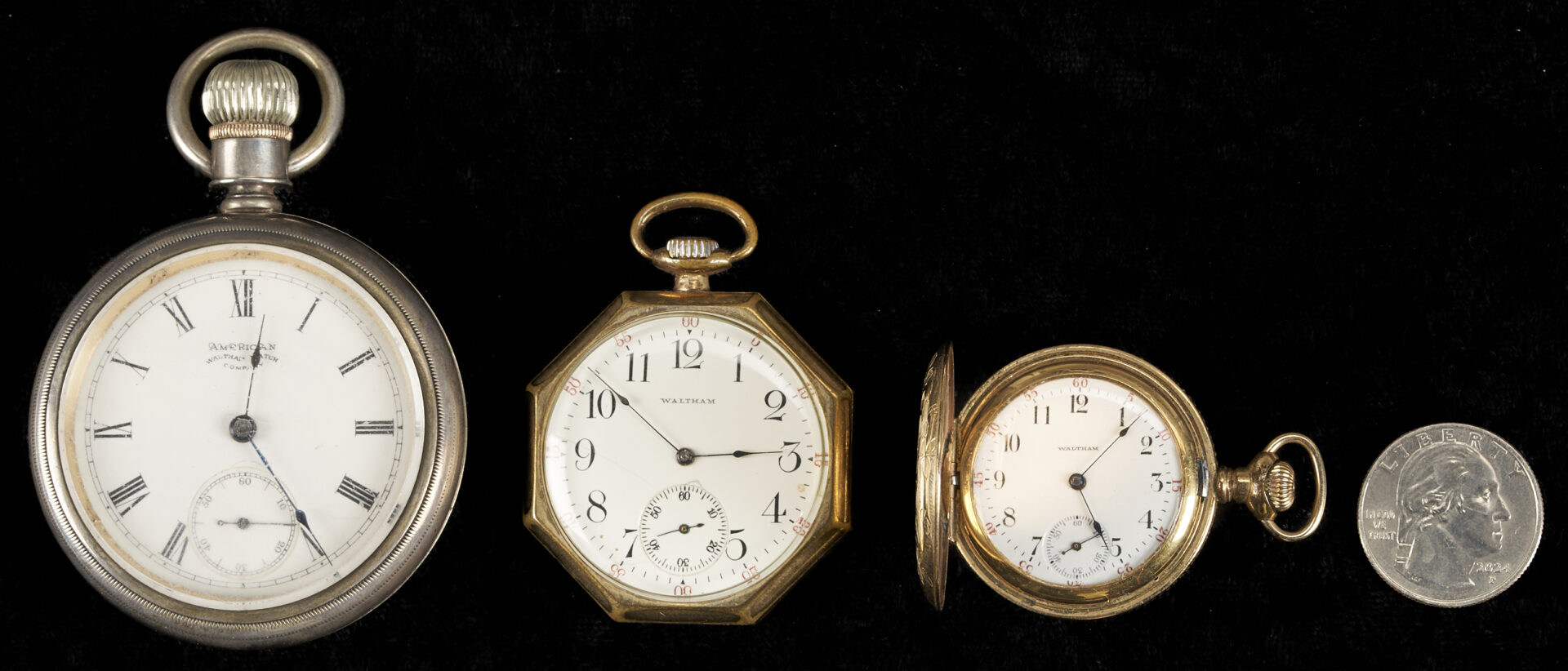 Lot 1276: 3 Waltham Pocket Watches