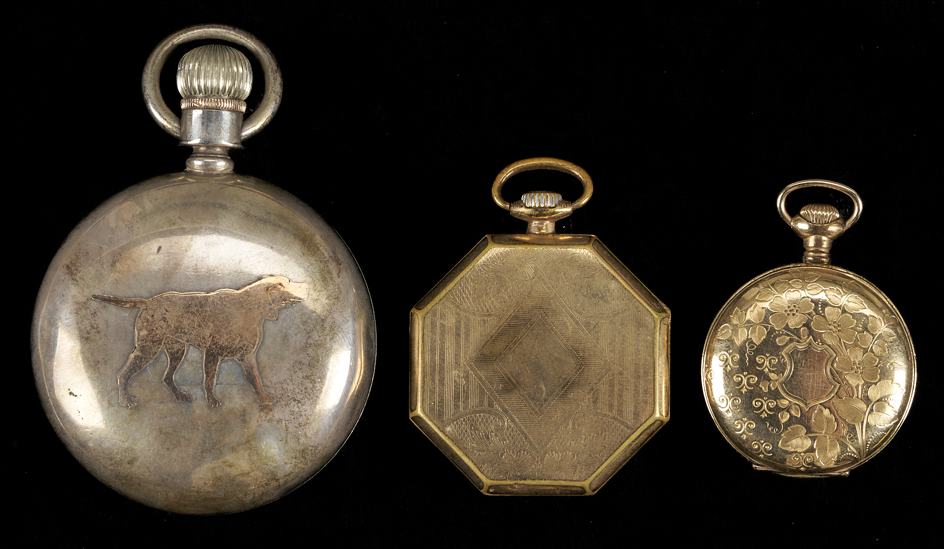 Lot 1276: 3 Waltham Pocket Watches