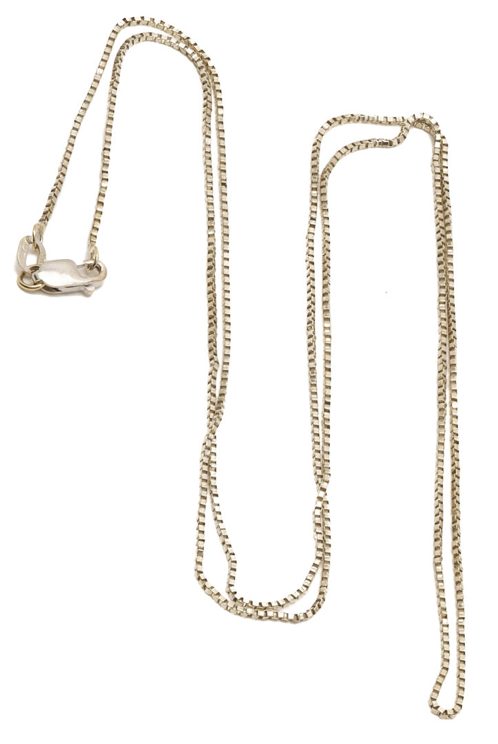 Lot 1277: Two 14K Gold Chains, One w/ Malachite Cross Pendant