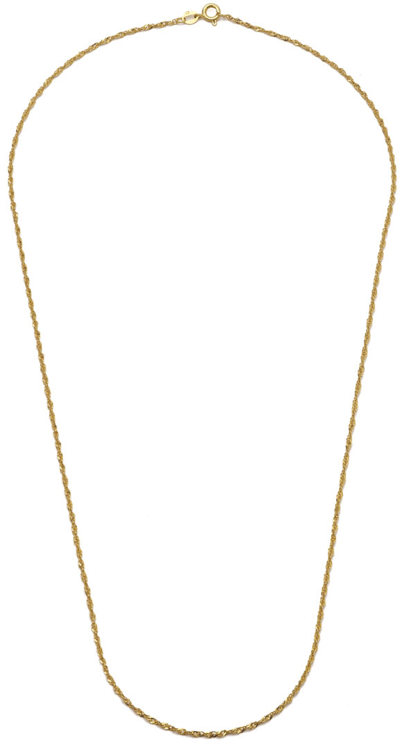 Lot 1278: 21K Yellow Gold Twisted Singapore Link Chain