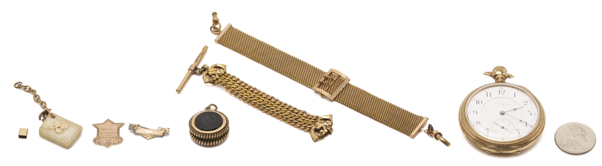 Lot 1279: Elgin Pocket Watch & Pocket Watch Accessories, G. Callahan History