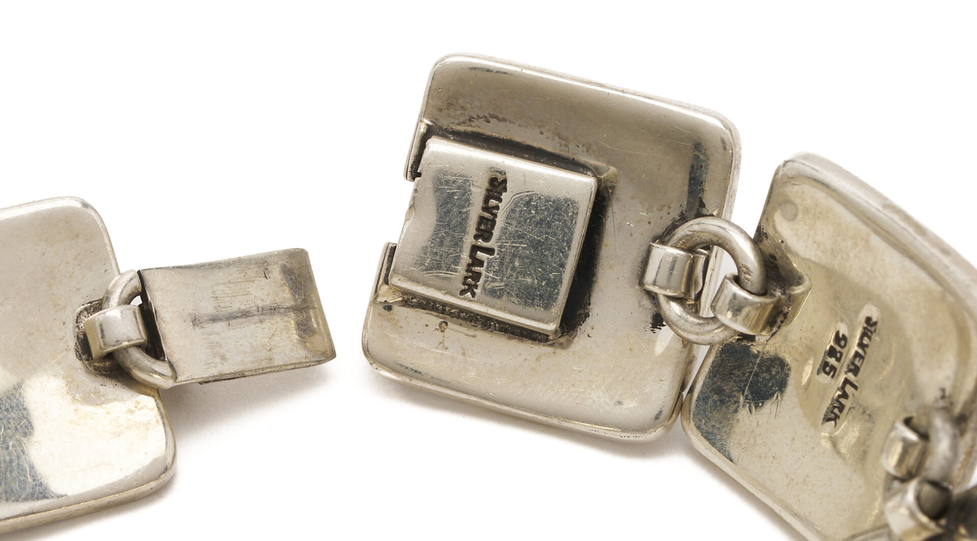 Lot 1281: Three Pairs Earrings and Bracelet Incl. Taxco Sterling Silver