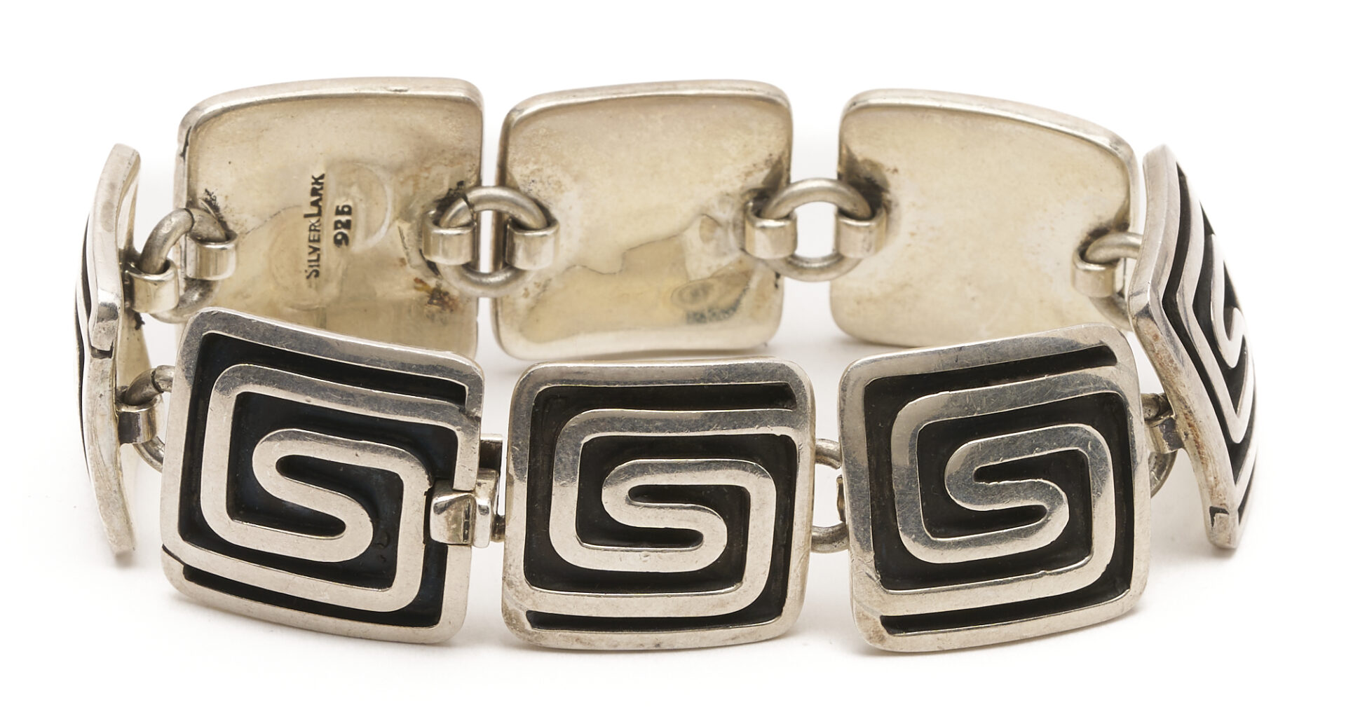 Lot 1281: Three Pairs Earrings and Bracelet Incl. Taxco Sterling Silver