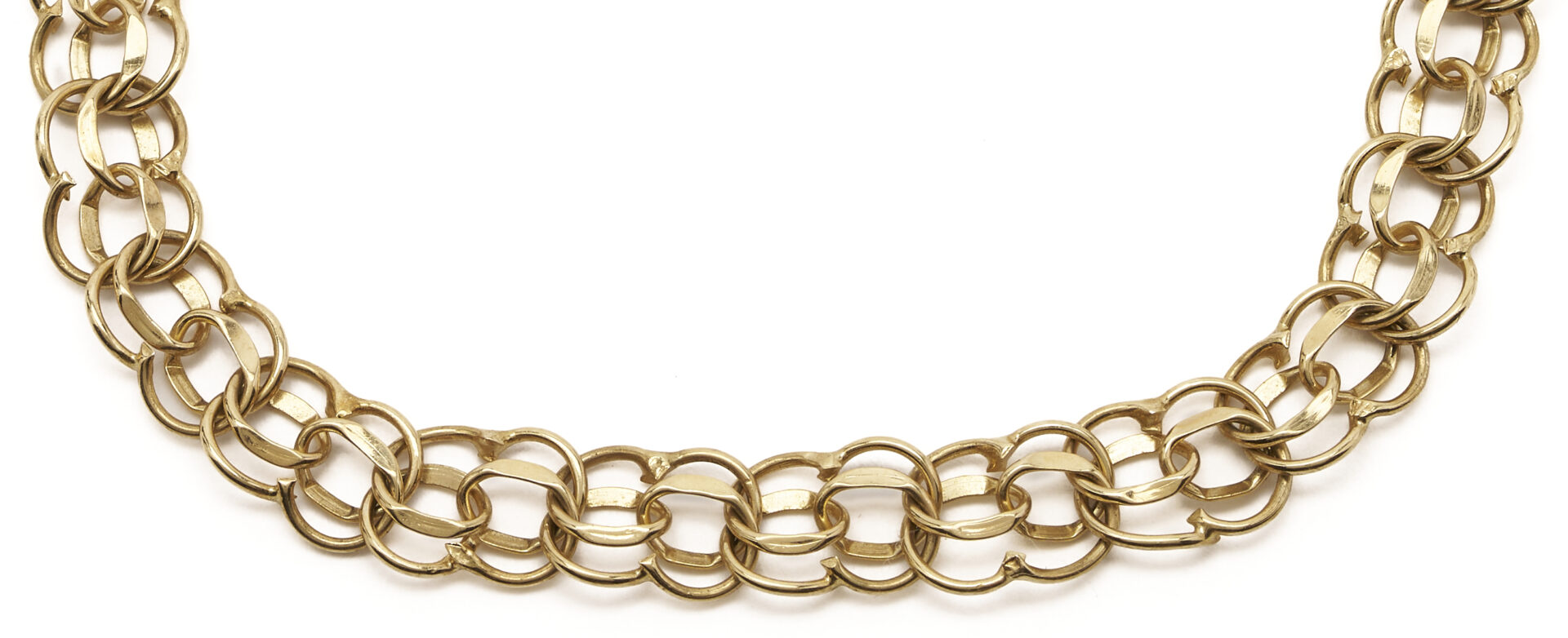 Lot 1282: 14K Yellow Gold Double Link Bracelet