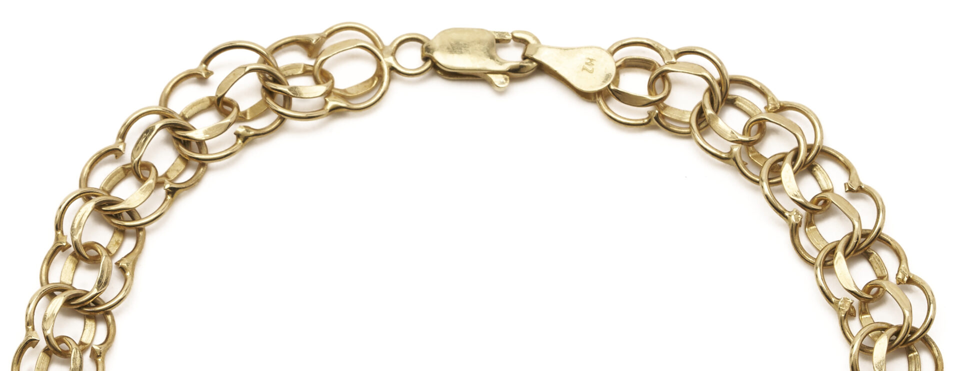 Lot 1282: 14K Yellow Gold Double Link Bracelet