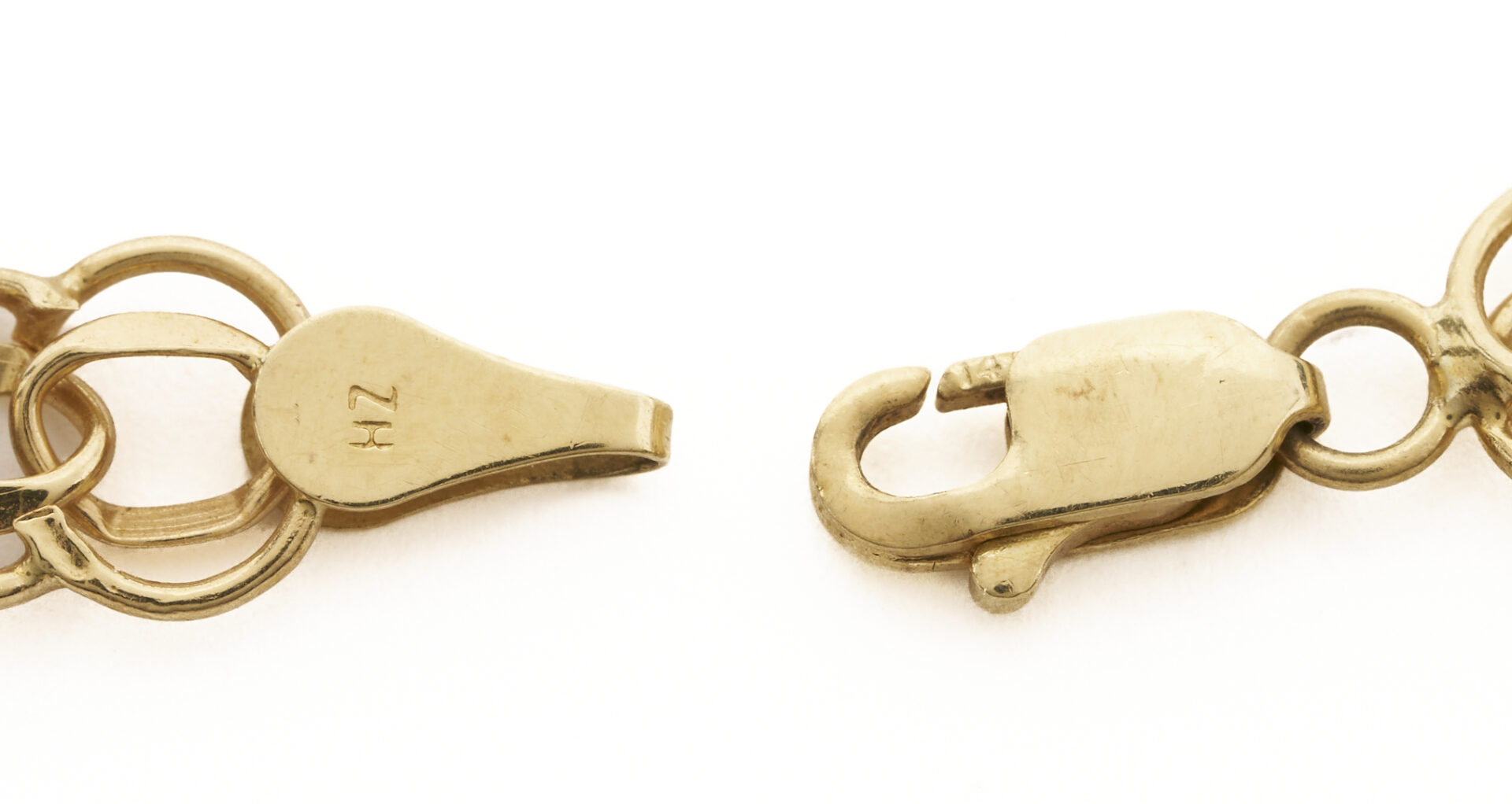 Lot 1282: 14K Yellow Gold Double Link Bracelet
