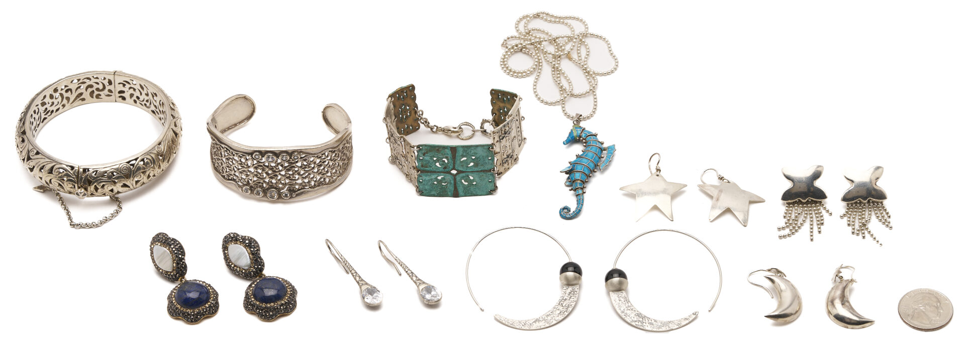 Lot 1283: 10 Assorted Sterling Silver Jewelry Items