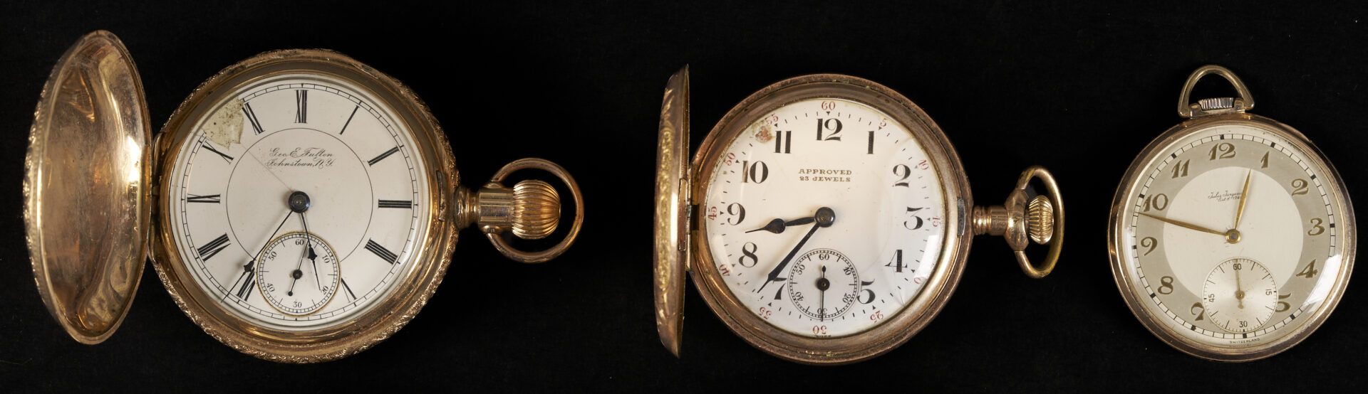 Lot 1287: 6 Assorted Gold-Filled Pocket Watches