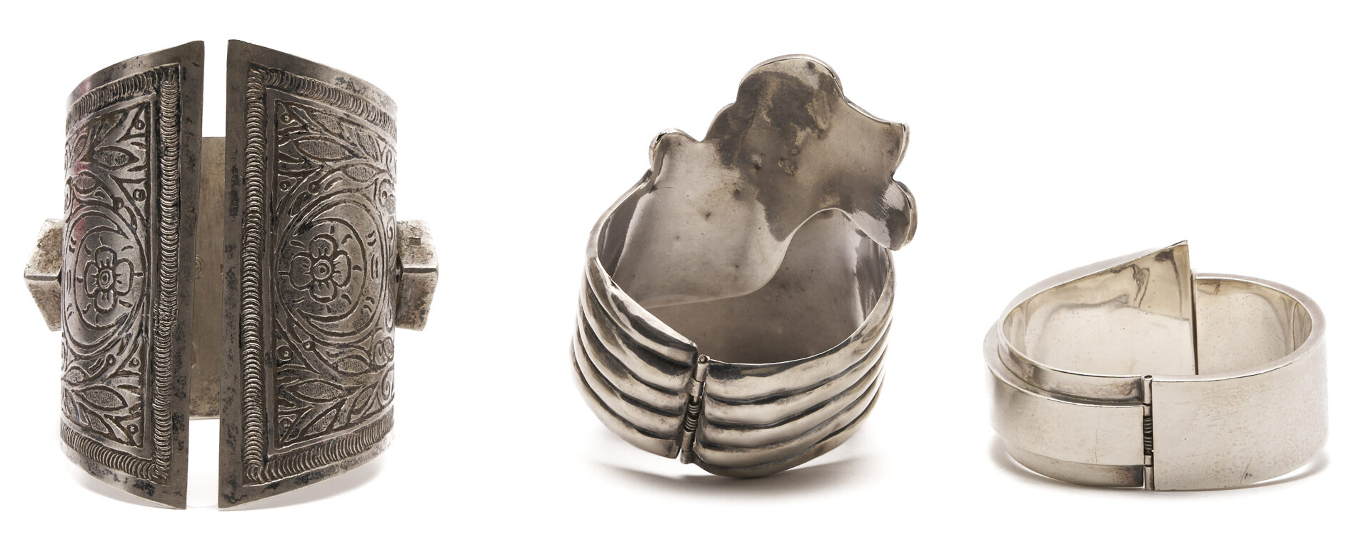 Lot 1288: 3 Ladies Silver Bracelets, incl.  Taxco