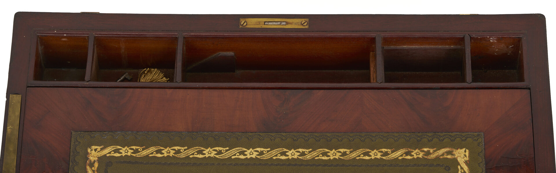 Lot 1289: Large English Brass Bound Writing Desk