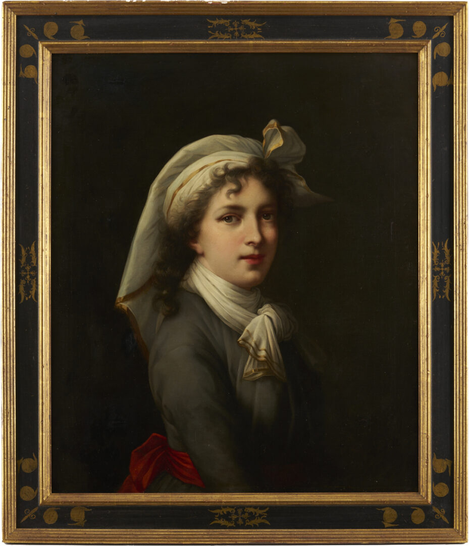 Lot 128: O/C Painting After Elisabeth Vigee Le Brun, Self Portrait
