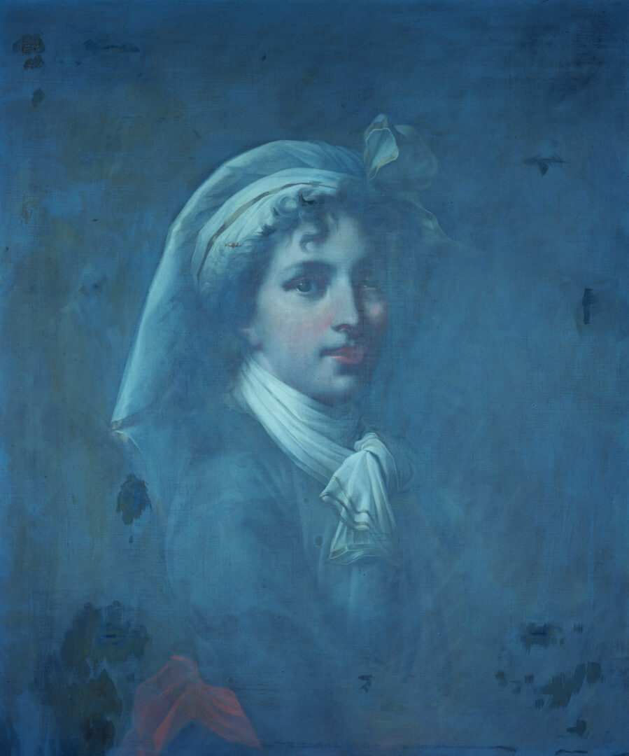 Lot 128: O/C Painting After Elisabeth Vigee Le Brun, Self Portrait