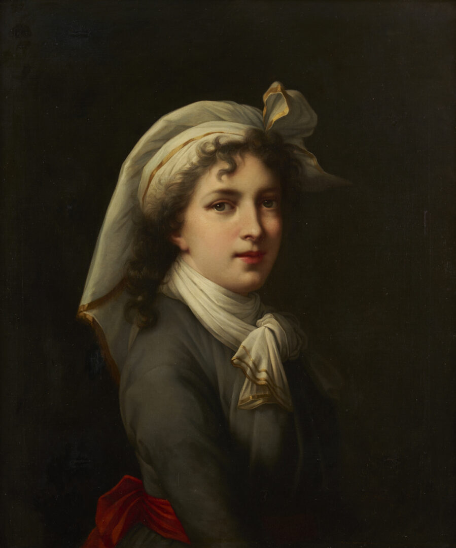 Lot 128: O/C Painting After Elisabeth Vigee Le Brun, Self Portrait