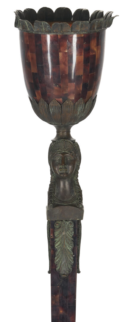 Lot 1292: Maitland Smith Egyptian Revival Style Floor Lamp