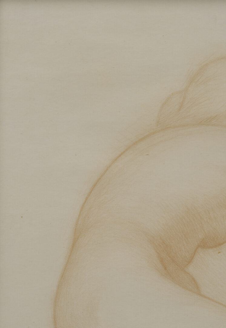 Lot 1293: 2 George Bellows & Bolton Brown Nude Lithographs, Male Torso & Model Crouching