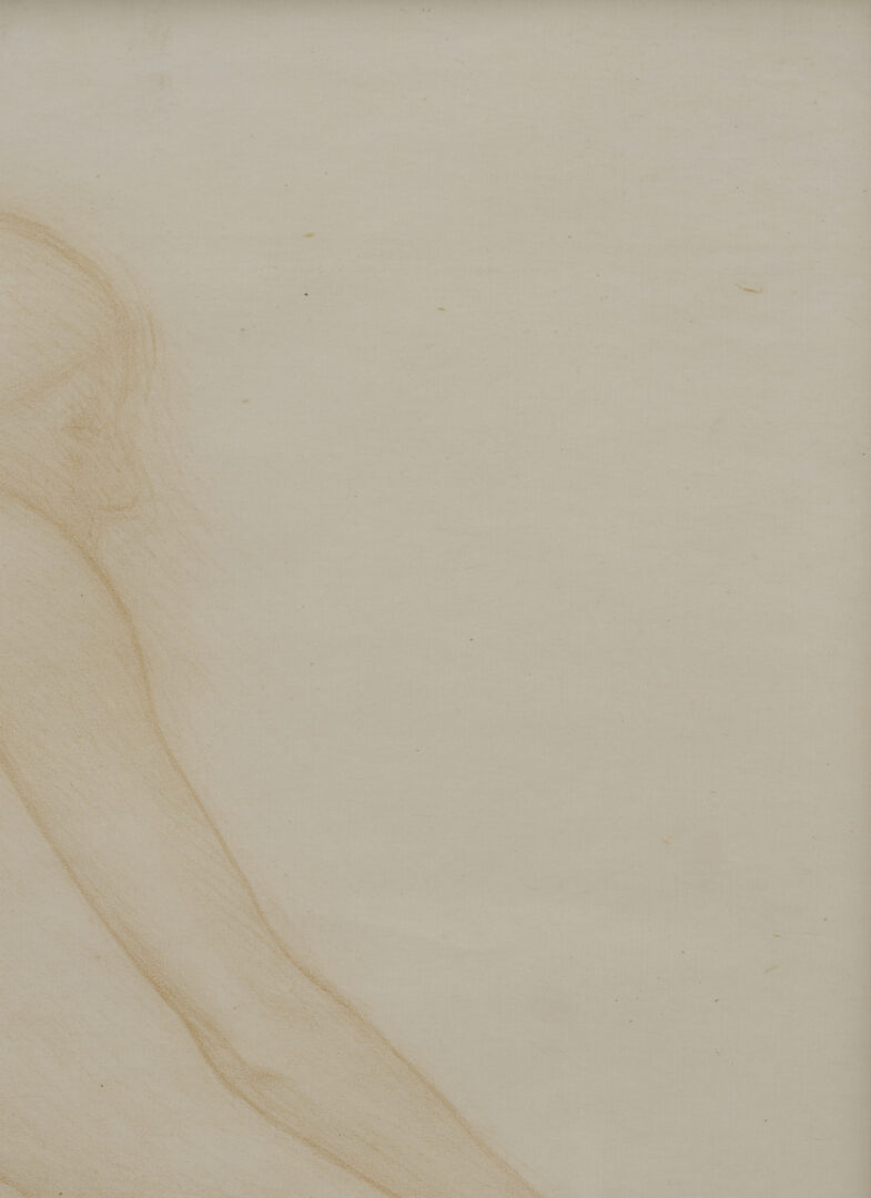 Lot 1293: 2 George Bellows & Bolton Brown Nude Lithographs, Male Torso & Model Crouching