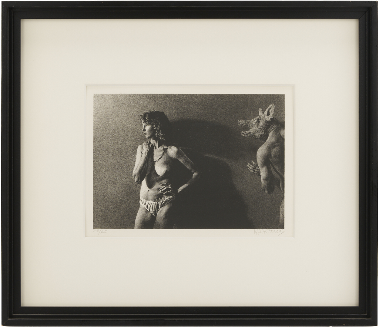 Lot 1294: 4 American Modernist Prints w/ Nudes, Lynd Ward & William Kitchens