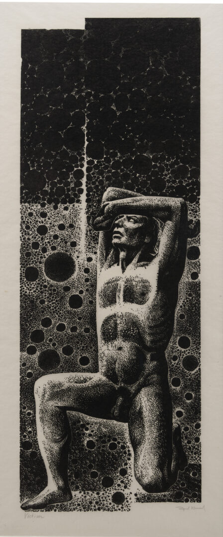 Lot 1294: 4 American Modernist Prints w/ Nudes, Lynd Ward & William Kitchens