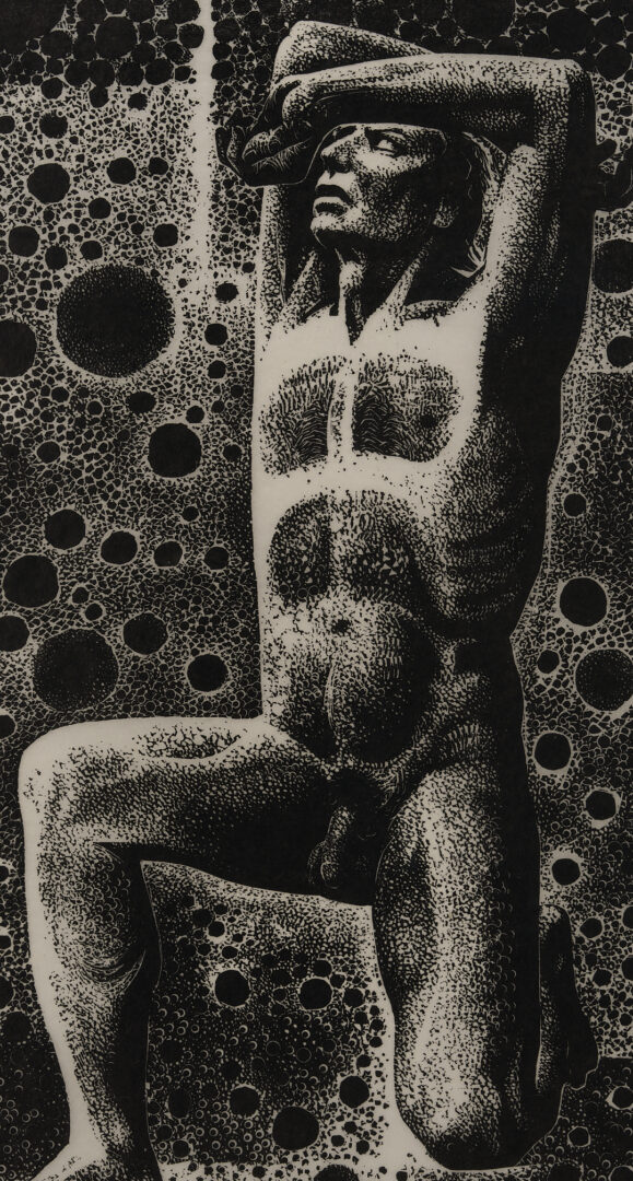 Lot 1294: 4 American Modernist Prints w/ Nudes, Lynd Ward & William Kitchens