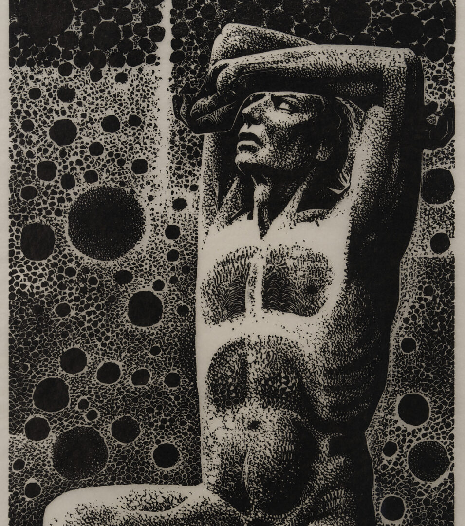 Lot 1294: 4 American Modernist Prints w/ Nudes, Lynd Ward & William Kitchens