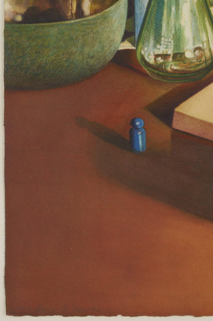 Lot 1296: Anne Miotke Watercolor, Game XI: Parcheesi
