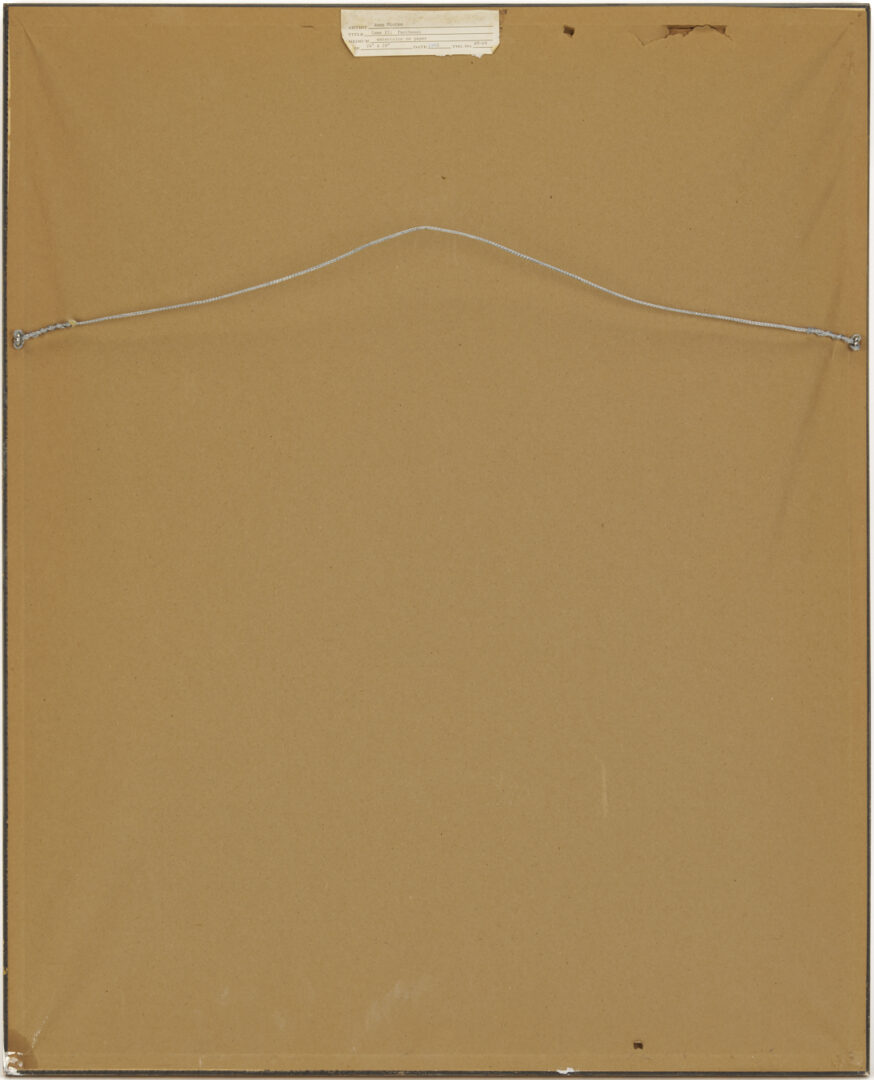 Lot 1296: Anne Miotke Watercolor, Game XI: Parcheesi