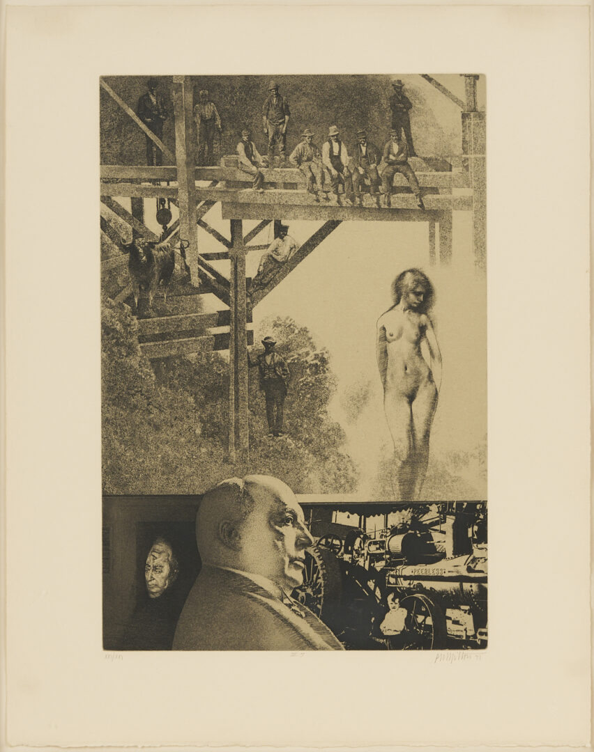 Lot 1297: 2 Peter Milton Etchings from The Jolly Corner, Plus Copper Plate