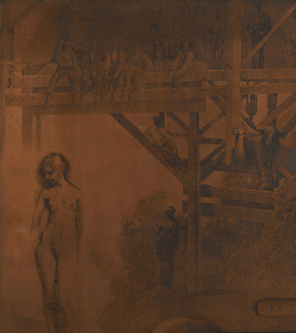 Lot 1297: 2 Peter Milton Etchings from The Jolly Corner, Plus Copper Plate