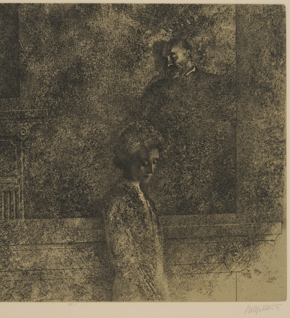 Lot 1297: 2 Peter Milton Etchings from The Jolly Corner, Plus Copper Plate