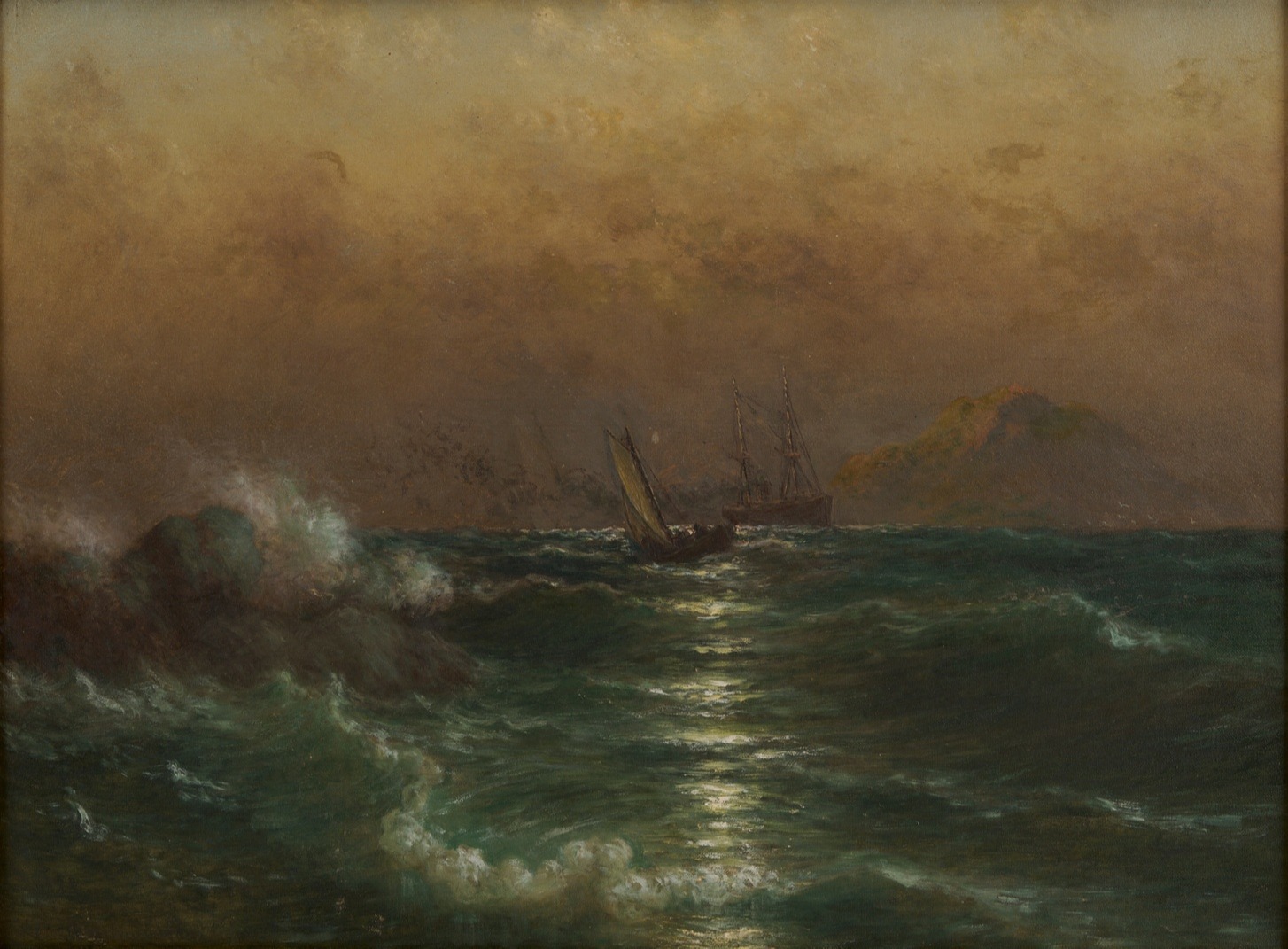 Lot 1301: John Hammerstad Oil on Canvas Seascape