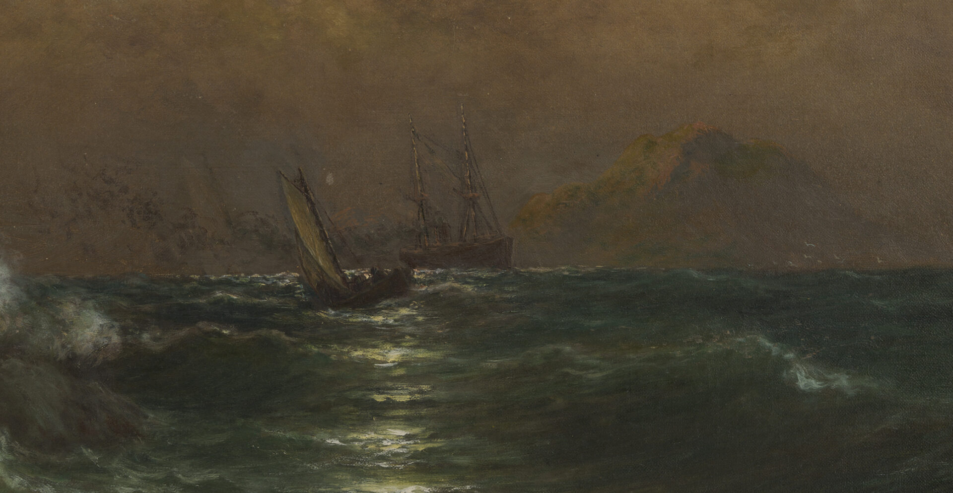 Lot 1301: John Hammerstad Oil on Canvas Seascape