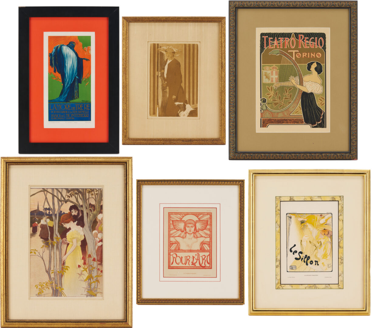 Lot 1305: 6 Art Nouveau Prints Incl. Ricordi Portfolio, Maitres de l’Affiche