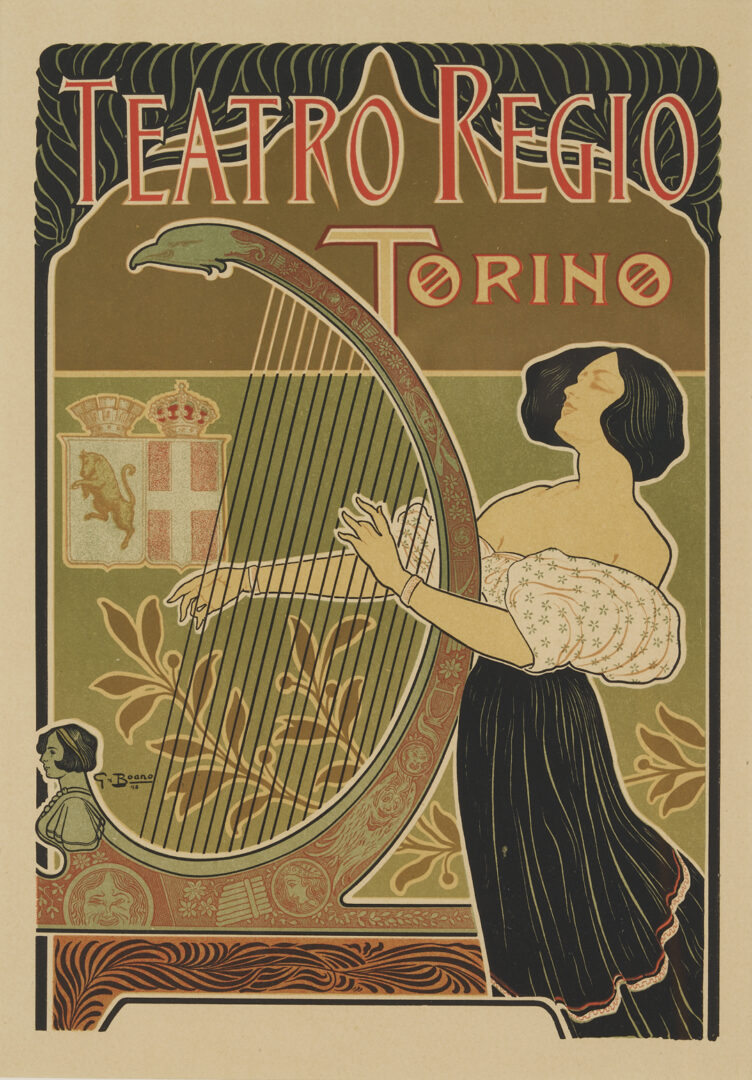 Lot 1305: 6 Art Nouveau Prints Incl. Ricordi Portfolio, Maitres de l’Affiche