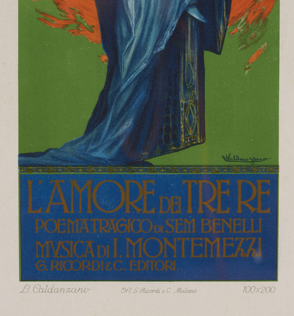 Lot 1305: 6 Art Nouveau Prints Incl. Ricordi Portfolio, Maitres de l’Affiche