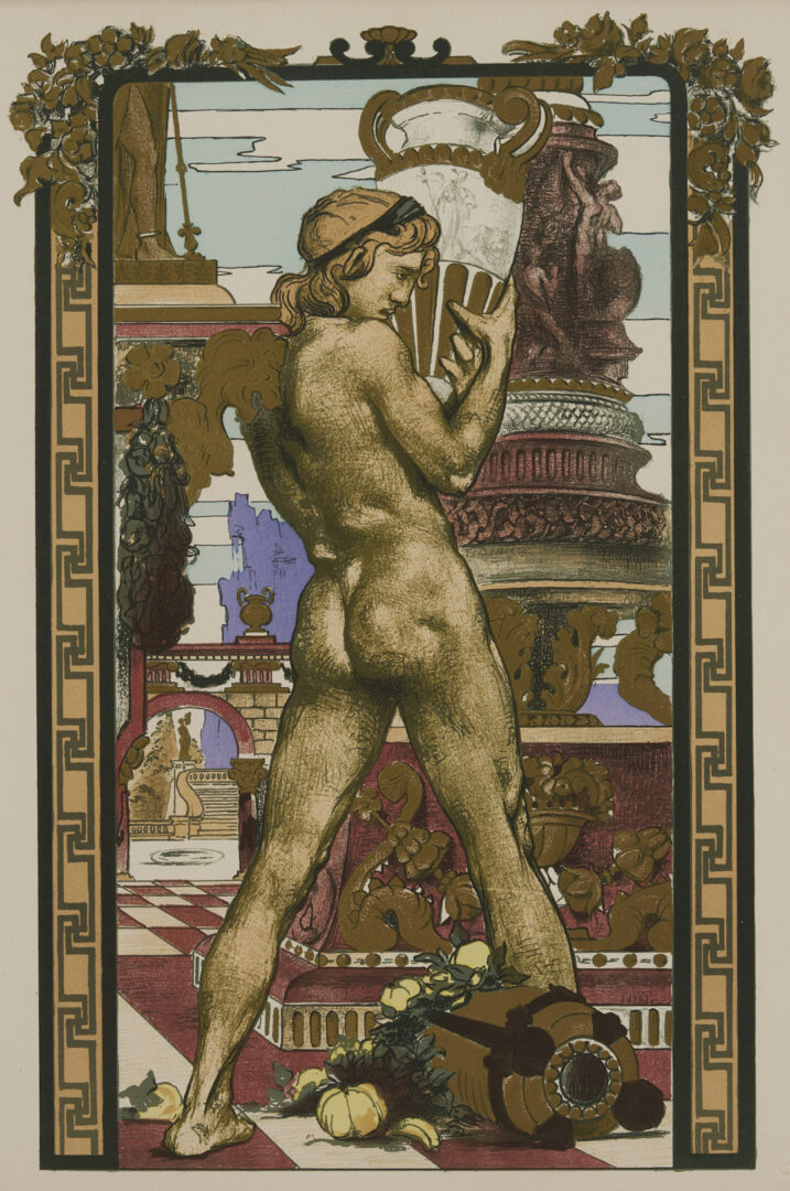 Lot 1306: 2 French Art Nouveau Works: Gorguet Opera Poster & Desvallieres Print
