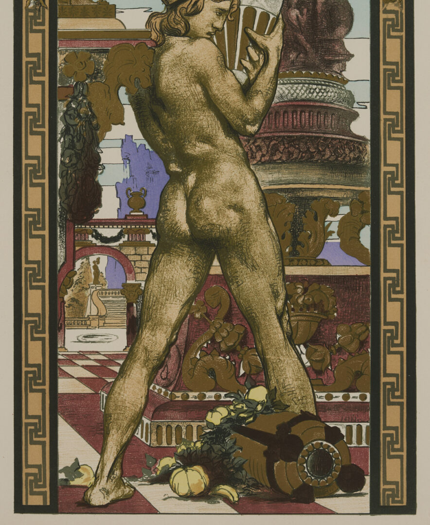 Lot 1306: 2 French Art Nouveau Works: Gorguet Opera Poster & Desvallieres Print