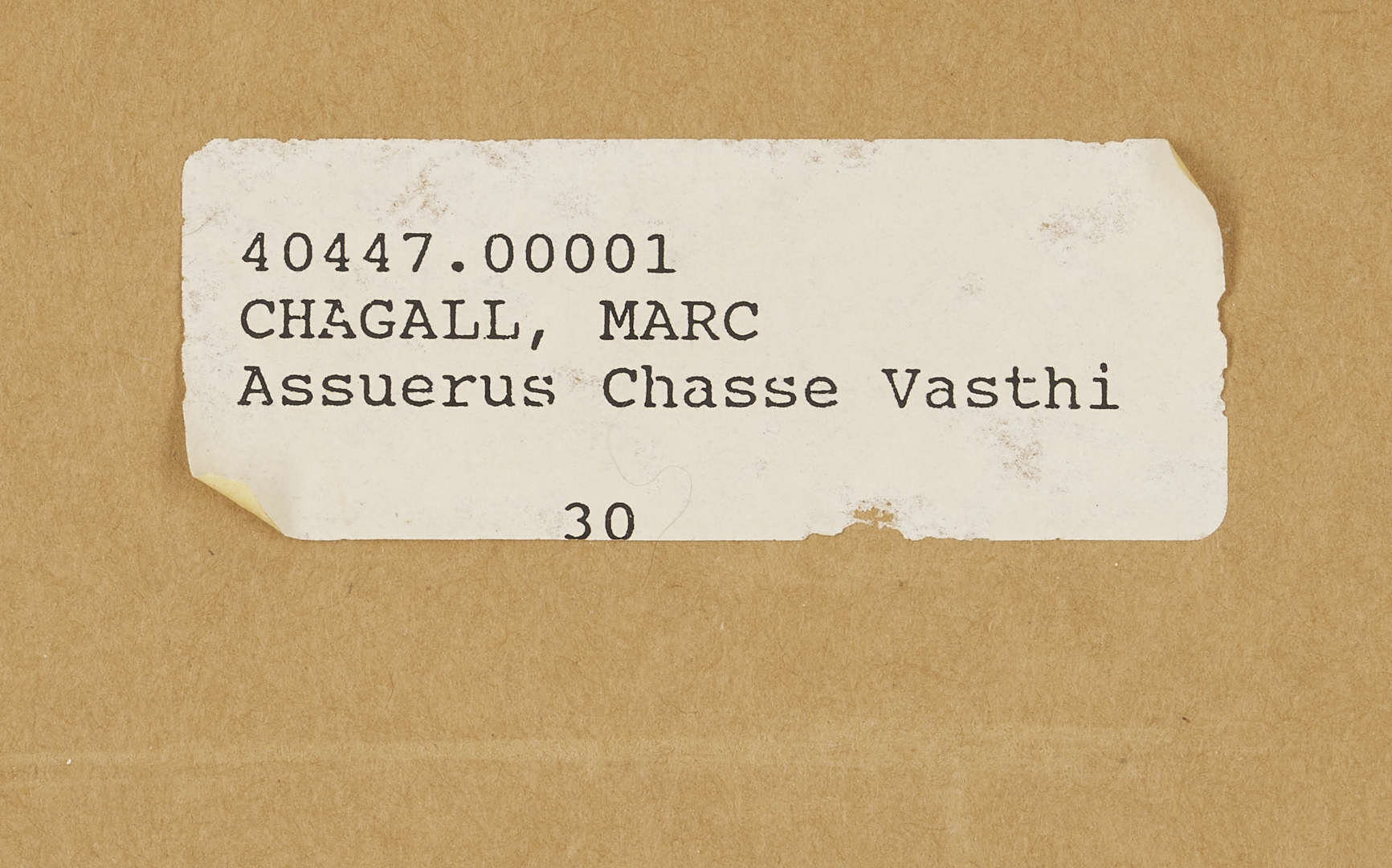 Lot 1308: 2 Chagall Prints: Le Pere Mitiai et Le Pere Miniai, Les Ames Mortes, & Assuerus Chasse Vasthi, The Bible
