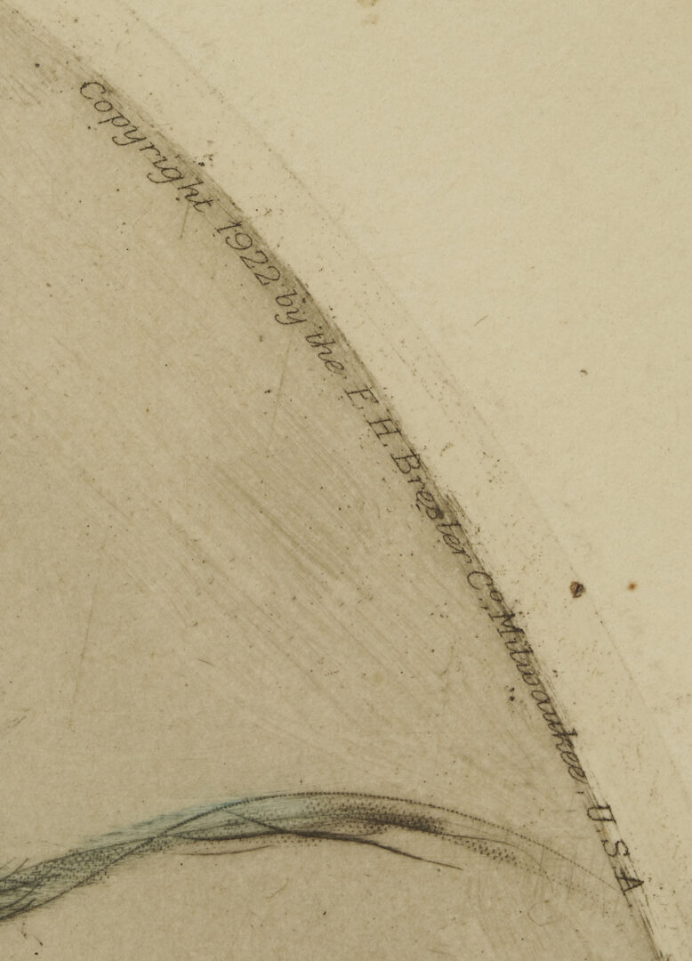 Lot 1310: 2 Louis Icart Etchings, Papillion AKA String of Beads & Tsar