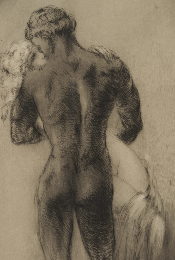 Lot 1311: 2 Icart Etchings, Miroir de Venise AKA Girl in Crinoline & Psyche de Cupidon
