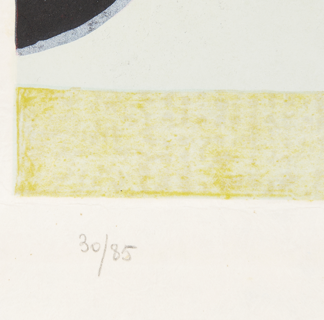 Lot 1313: 2 Modernist Lithographs, Max Papart, Trapeze; & Theo Tobiasse, Song of Songs