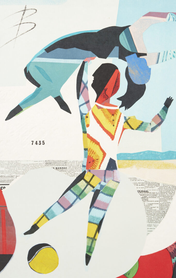 Lot 1313: 2 Modernist Lithographs, Max Papart, Trapeze; & Theo Tobiasse, Song of Songs